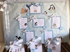 TABLEAU BATTESIMO-DISNEY 50X70 CM con segnatavoli coordinati