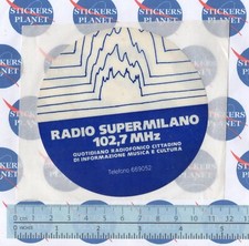 ADESIVO STICKER VINTAGE AUFKLEBER AUTOCOLLANT RADIO SUPERMILANO 102,7 MHZ