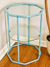 Vintage 1950s Side Table Blue