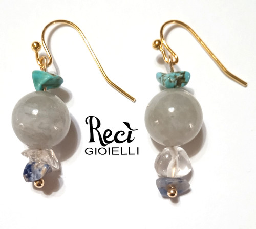 Orecchini unisex con - orecchini, pietre