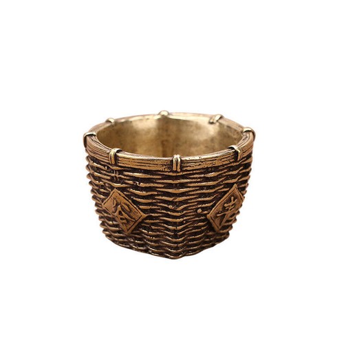 Antique copper utensils basket - copper,