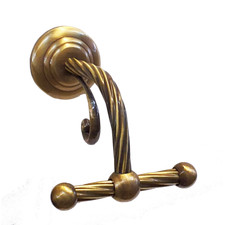 Gancio accappatoio tovaglia da bagno stile classico in ottone intrecciato bronza