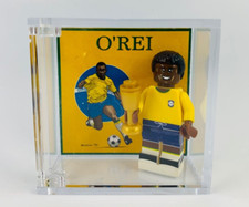Cornice plexiglas personaggio custom Lego Calcio Pelè O'rei Brasile - Messico 70