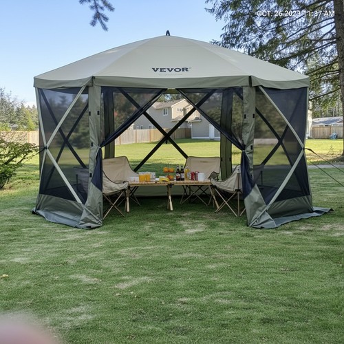 Elegante tenda con schermo