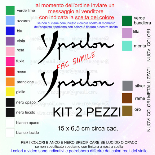 Adesivo sticker lancia ypsilon - sticker,
