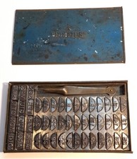 ANTICO SET TIMBRI Primus ANNI ‘30 PIOMBO SCATOLA Antique Italian Lead Stamps