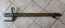 ANTICO UTENSILE ATTREZZO FRENO CARRO GIOGO ARATRO IN LEGNO E FERRO BATTUTO 72 cm