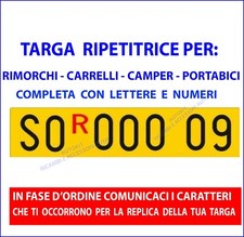Targa gialla ripetitrice - targa,