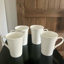 Mikasa Lausanne White Bone China tazzine da caffè 4 12 oz set di 4 tazze 