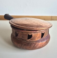 Antico scaldino scaldaletto in rame