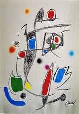 Joan Mirò Litografia 1975 originale - pubblicata - firma op - molto rara !