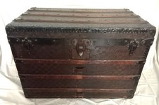 LOUIS VUITTON Baule Malle Courier (tela damier) fine '800