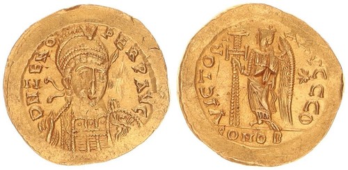 Periodo romano zeno - -, solidus