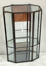  Curio Display Cabinet Brass &