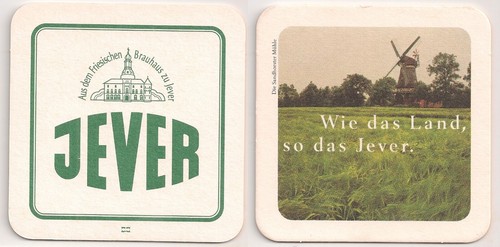 Jever alter bierdeckel - -,