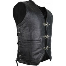 Gilet in pelle bovina stile