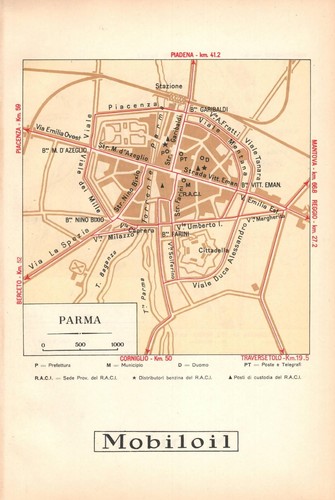 Carta geografica antica parma - carta,