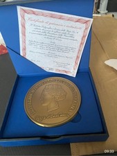 Medaglia bronzo Presidente della Repubblica Mattarella 2022 astucciata Blu