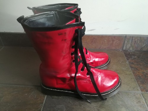 Stivaletti donna rosso lucido