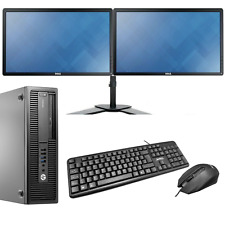 Monitor doppio schermo 2x20" PC DESKTOP BUNDLE CPU SSD HDD WI-FI Win 10 i3 i5 i7