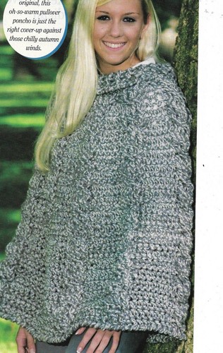 Poncho cavo testurizzato - poncho,