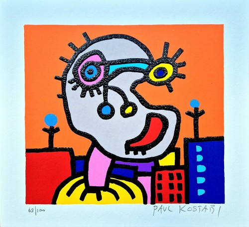 Paul kostabi serigrafia - -,
