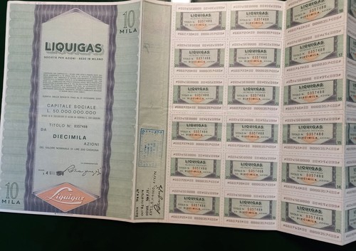 Certificato titolo liquigas - titolo,