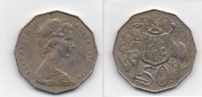 MONETA - AUSTRALIA -  da 50 cent. - 1976 -Elisabetta II°.
