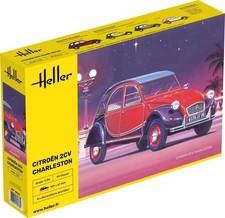 KIT MODELLINO AUTO STATICO HELLER CITROEN 2 CV CHARLESTON MODELLISMO SCALA 1:24