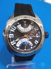 chronotech watch retrograde date jumbo case s.steel, 50mm
