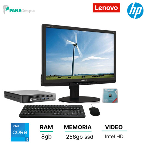 Postazione completa pc - hp,