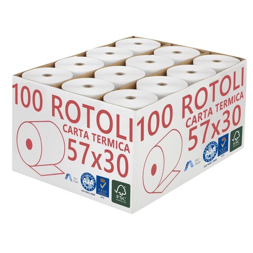 Confezione 100 rotoli termici - confezione,
