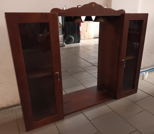 Specchiera bagno legno arte - bagno,