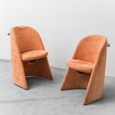 COPPIA DI POLTRONE IN TESSUTO DESIGN ANNI ’70 VINTAGE MODERNARIATO