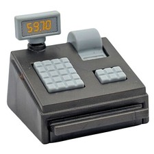 Playmobil registratore di cassa nero negozio città bancone sciolto