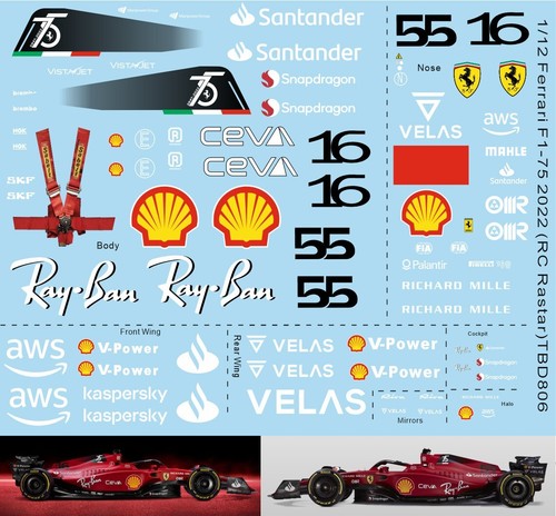 Decals per ferrari - f1,
