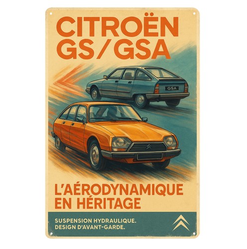 Poster metallo per auto - poster,
