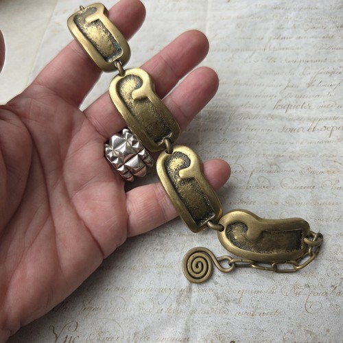 Bracciale design bronzo oro - bracciale,