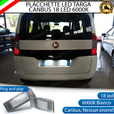 PLACCHETTE LED LUCI TARGA 18 LED FIAT QUBO dal 06/2016 6000K BIANCO CANBUS