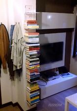 Libreria Verticale Design Plexiglass Trasparente a Parete Mensola Sospesa H100cm