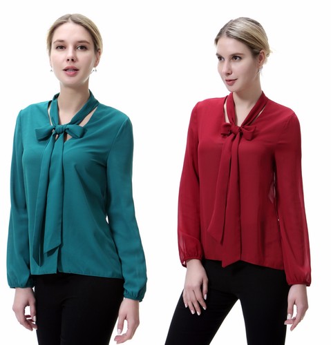 Camicia top donna collo - donna, fiocco