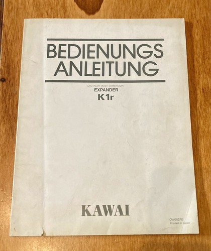 Kawai k1r user - user, manual