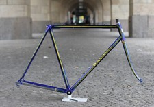 Telaio Patelli Super Corsa / 56 cm / Columbus / Blu Giallo Campagnolo Bologna