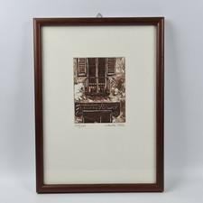 STUPENDA Opera Grafica  Antonio SALIOLA (1939) con Cornice ACQUAFORTE INCISIONE 