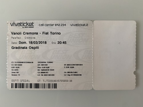 Biglietto basket vanoli - biglietto,