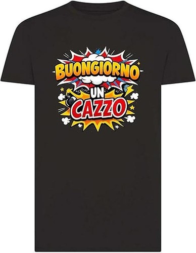 Maglietta divertente nera - nera, uomo