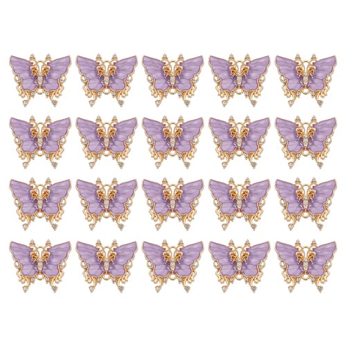 20pcs charm farfalla placcata - 20pcs,
