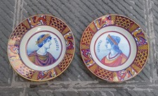 Coppia Piatti Ceramica Lustro