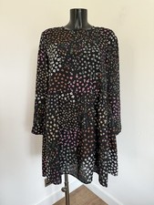 Abito donna floreale nero