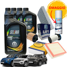 5LT OLIO MOTORE SELENIA 0W30 + FILTRI PER TAGLIANDO 500X/RENEGADE 1.6 MJT 120 CV